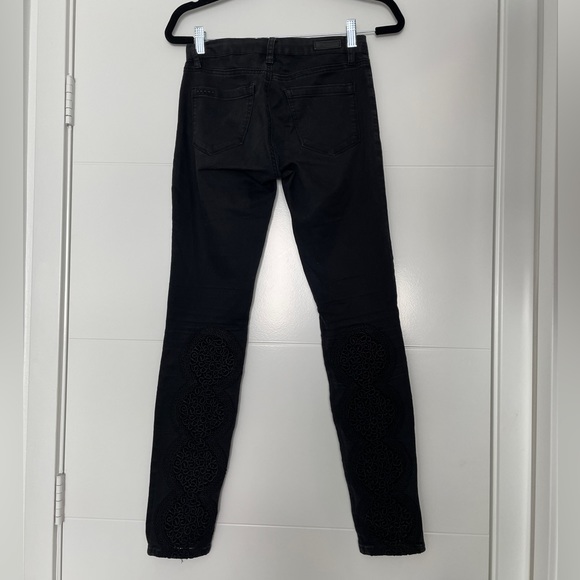 Blank NYC black Jeans denim pants low rise fall skinny fit trendy classic 25 - Picture 9 of 14